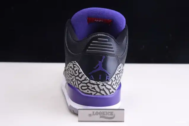 Cheap Air 3 Retro Black Court Jordan Purple CT8532-050 0510